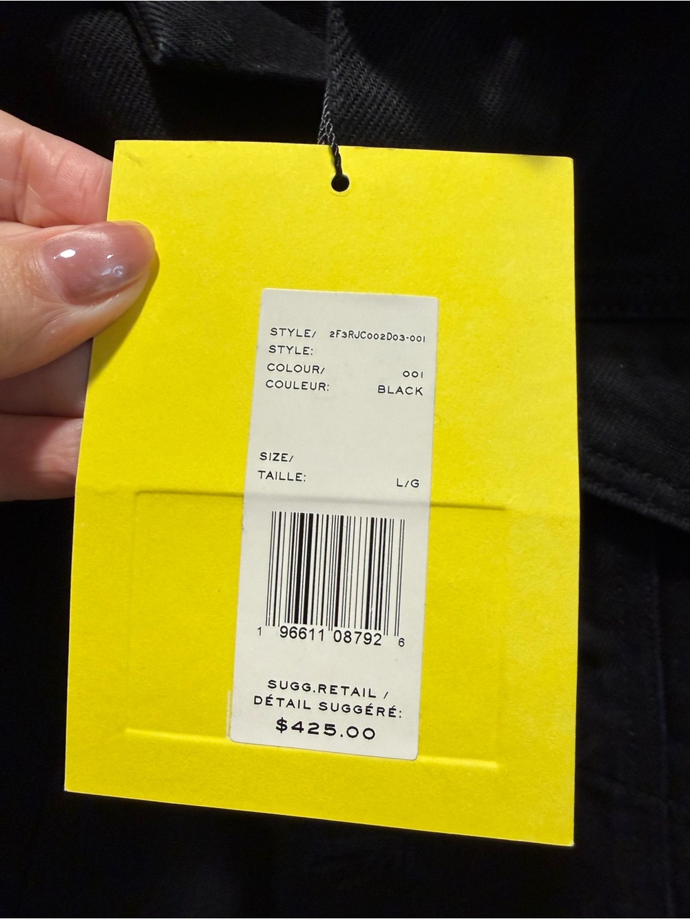 Marc Jacobs Black Peplum-Style Denim Jacket - Picture 6 of 6